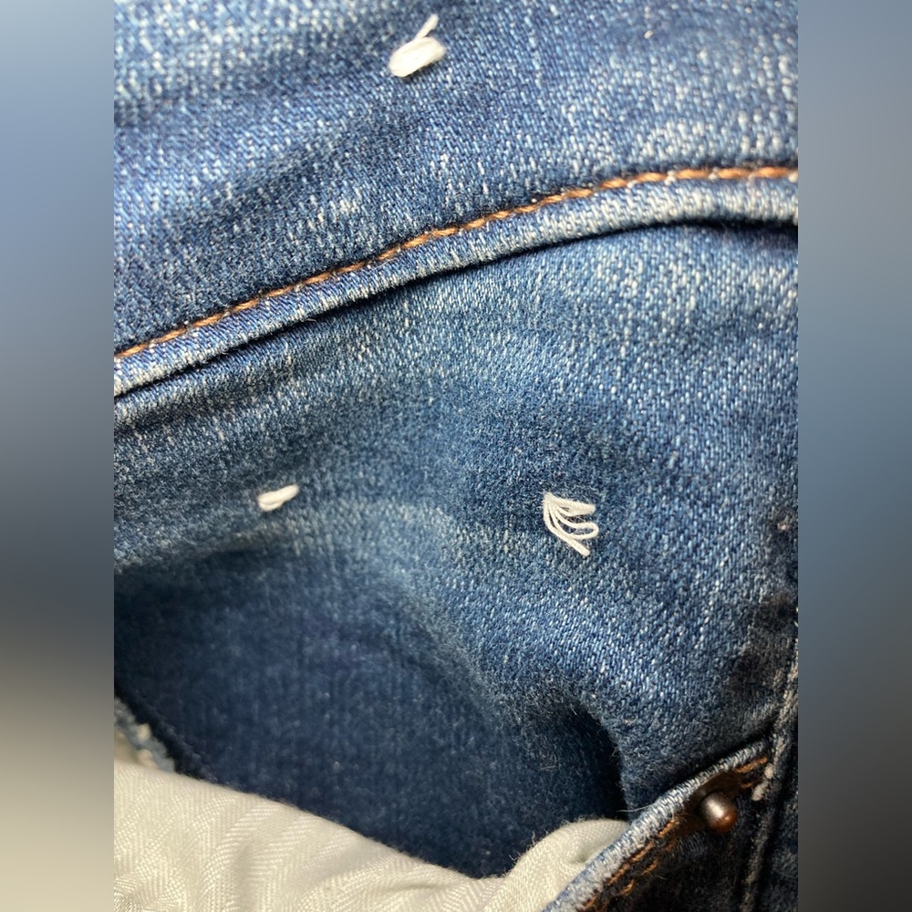 Abercrombie & Fitch Dark Blue Distressed Skinny Jeans - Picture 7 of 10